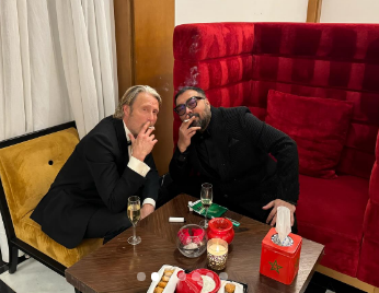 Anurag Kashyap poses with Mads Mikkelsen