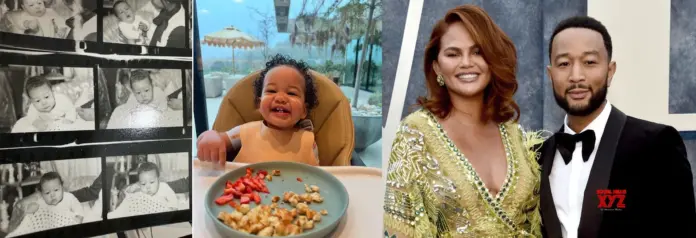 Chrissy Teigen shares side-by-side photos of John Legend as a baby and their son Wren