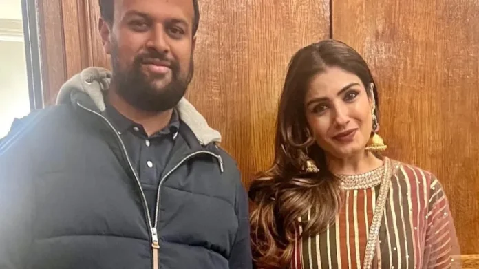 Raveena clicks pictures with fan who scared ‘the living daylights out of’ her