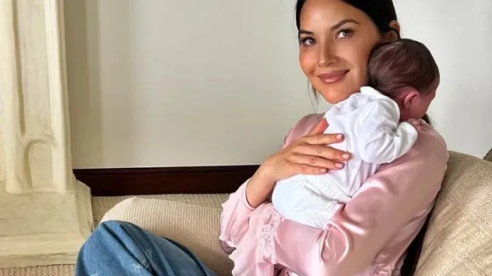 Olivia Munn shares photo of herself with newborn in support of breast cancer awareness